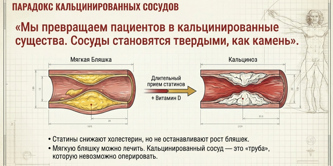 Кальцинирование сосудов при использовании статинов