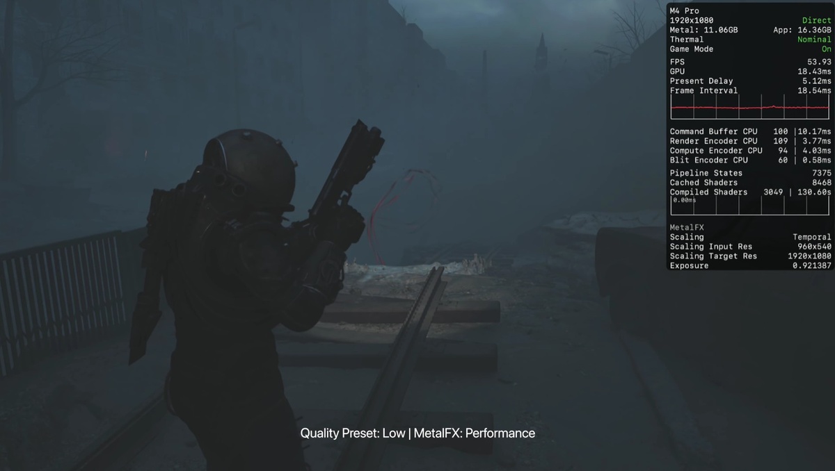    На Mac с 16 ГБ памяти запустили современную игру. Вышло так себе [ВИДЕО]