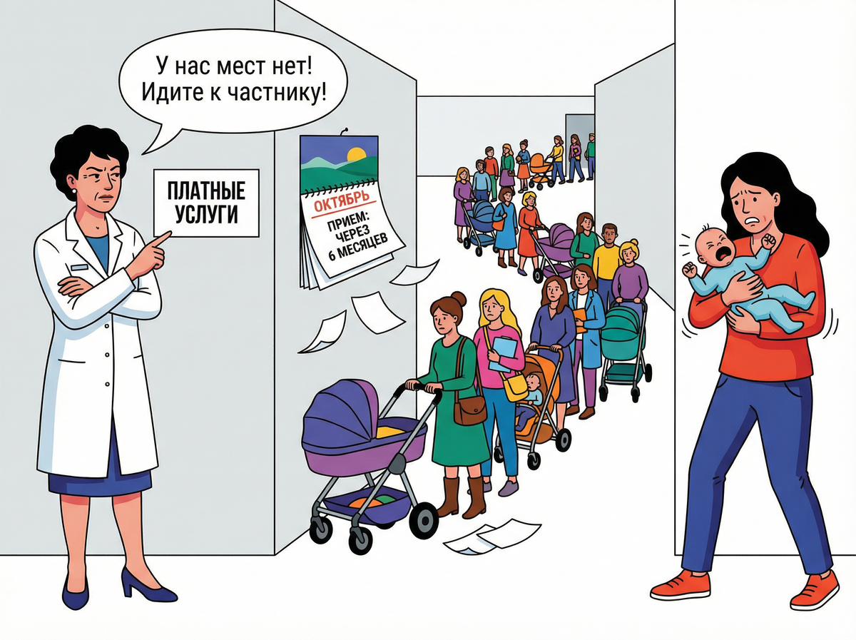 🏥 «У нас очередь на массаж полгода. Идите к платному, если хотите здорового ребенка!» — заявила невролог