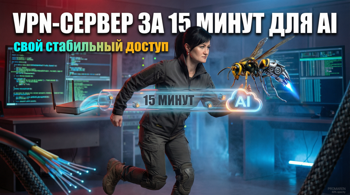    Личный VPN-сервер за 15 минут — стабильный доступ к зарубежным AI-сервисам без блокировок | Марина Погодина, PROMAREN Марина Погодина