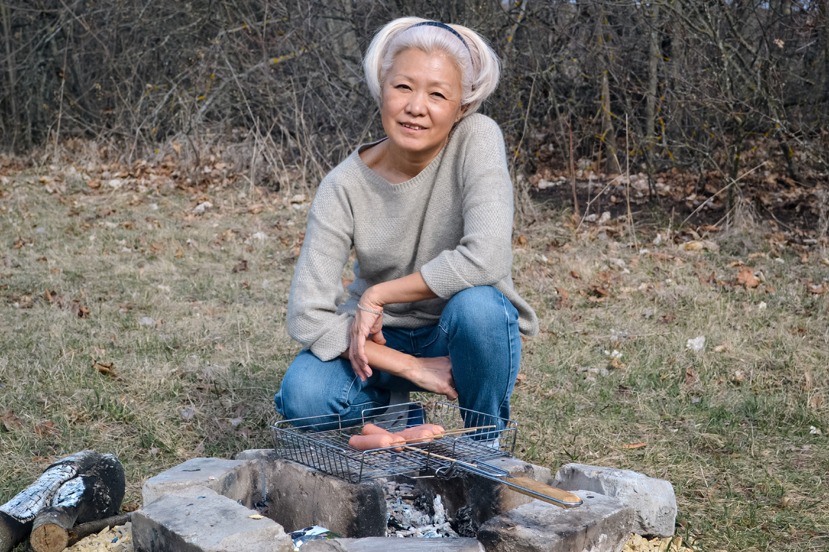 Примерно так выглядел наш самый первый очаг. Сосиски пожарить, не более. 2020 г.