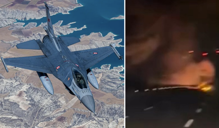 В провинции Балыкесир потерпел крушение истребитель F-16 ВВС Турции.