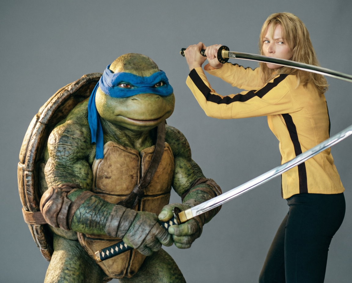 Леонардо и Беатрикс Кидо сравнивают мечи