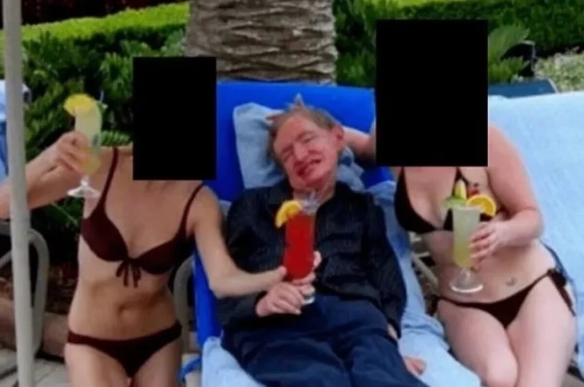    Сообщение об оргии Хокинга и его фото с девушками нашли в файлах Эпштейна