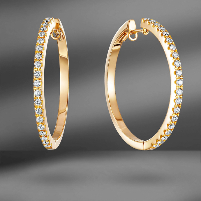 Серьги-кольца Emporium Gold для базовой коллекции