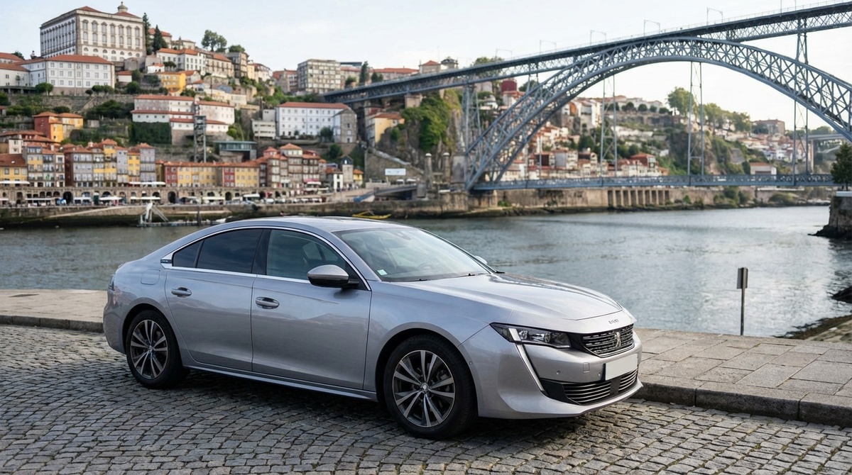 Арендованный автомобиль на улицах Порту