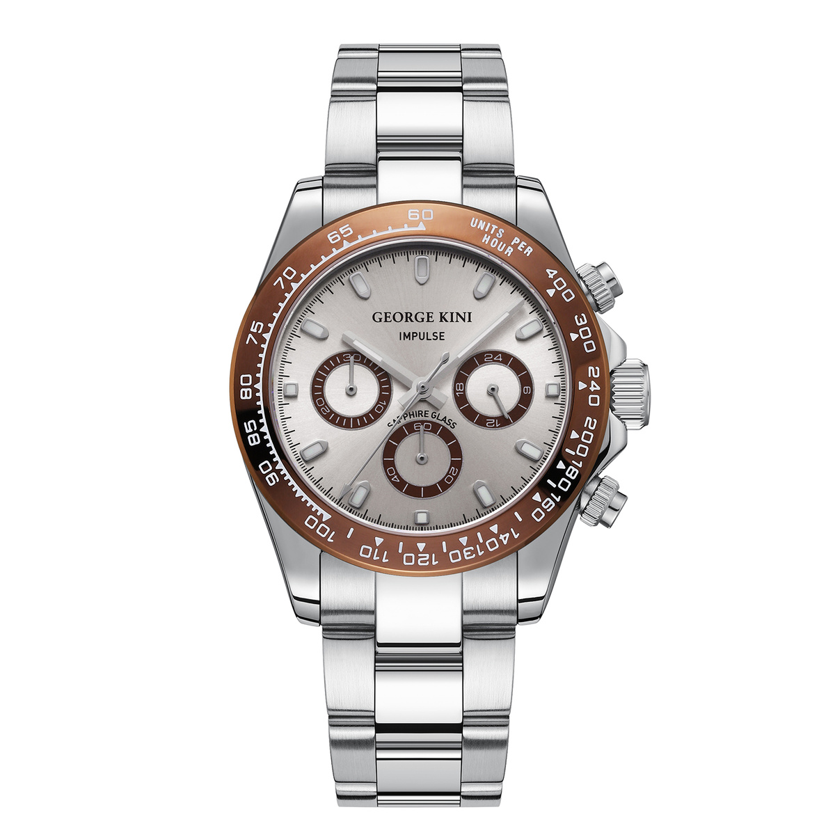 •	GK.IMP0001: Серый/бежевый циферблат.