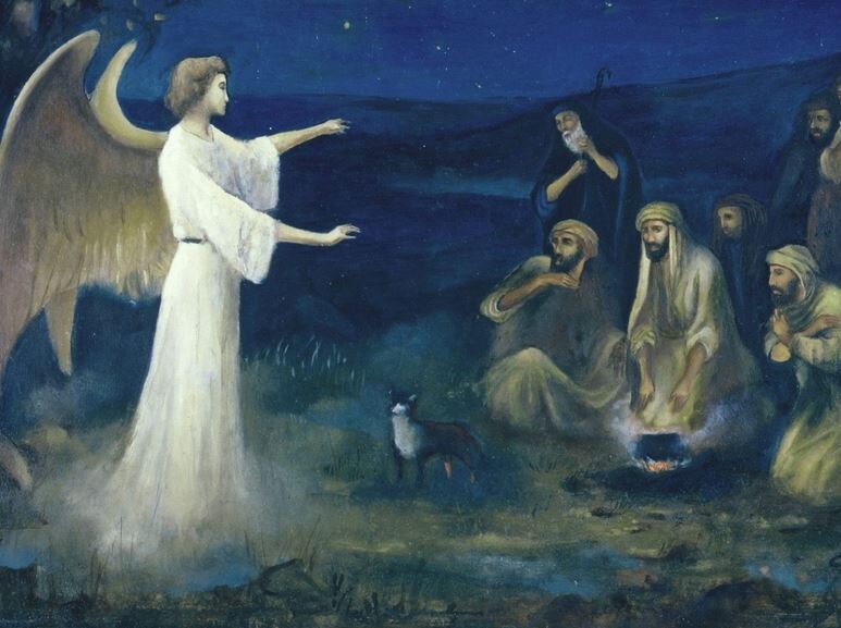 Ангел, возвещающий пастухам о рождении Христа. Изображение взято из интернета
