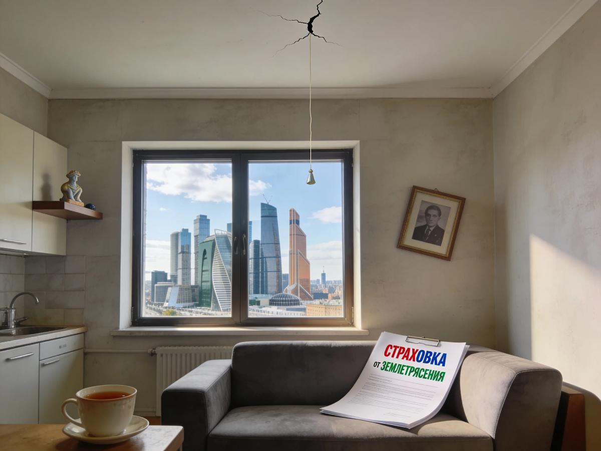 Трещина на потолке от усадки дома — это реально. Землетрясение в Москве — нет. Так зачем платить за второе, если первое всё равно не покрыто? Вытряхивай из страховки лишнее или вытряхивай деньги из кошелька. Третьего не дано.