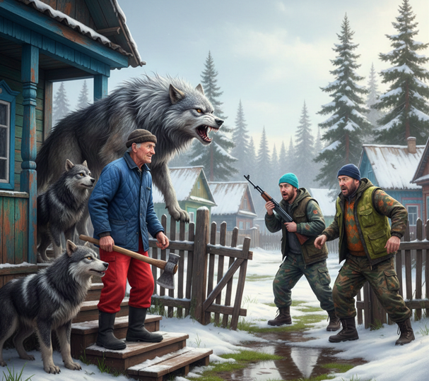 Старик спрятал волка и волчицу от метели, а через год стая спасла его от замерзания на дне ледяного оврага