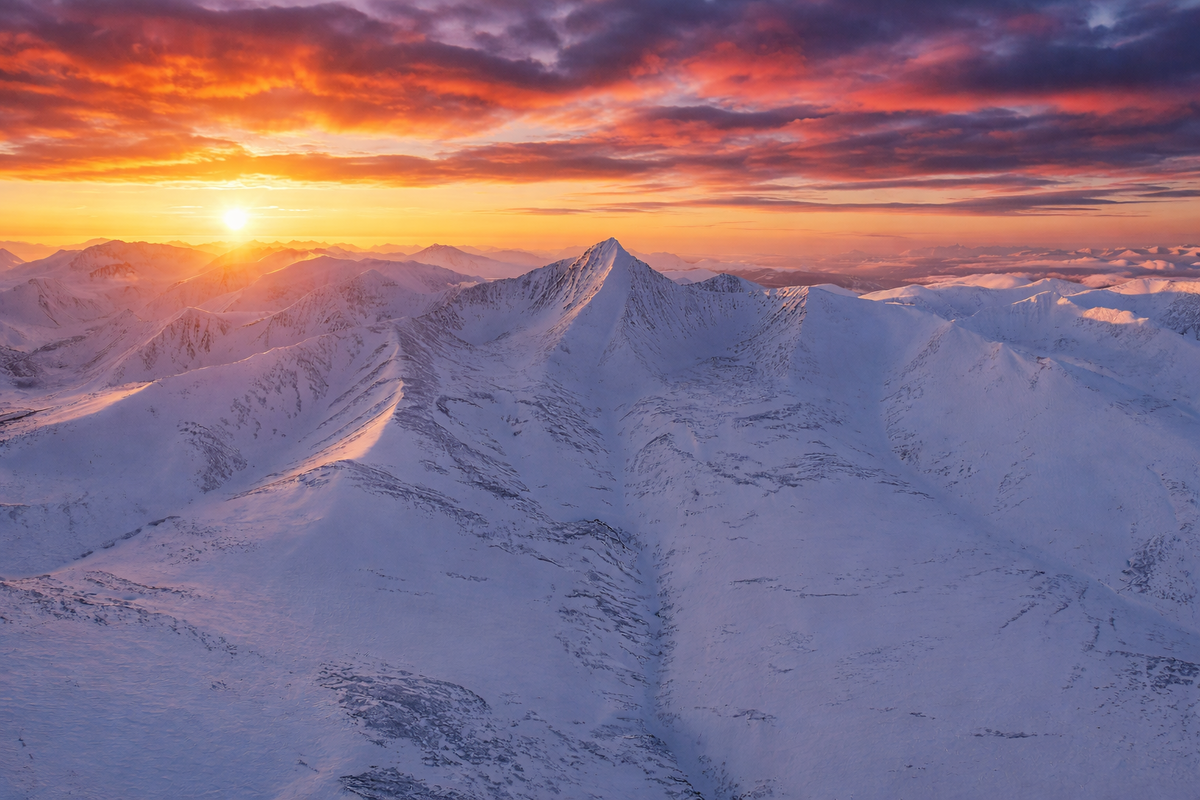 Самый высокий пик по центру - гора Неройка