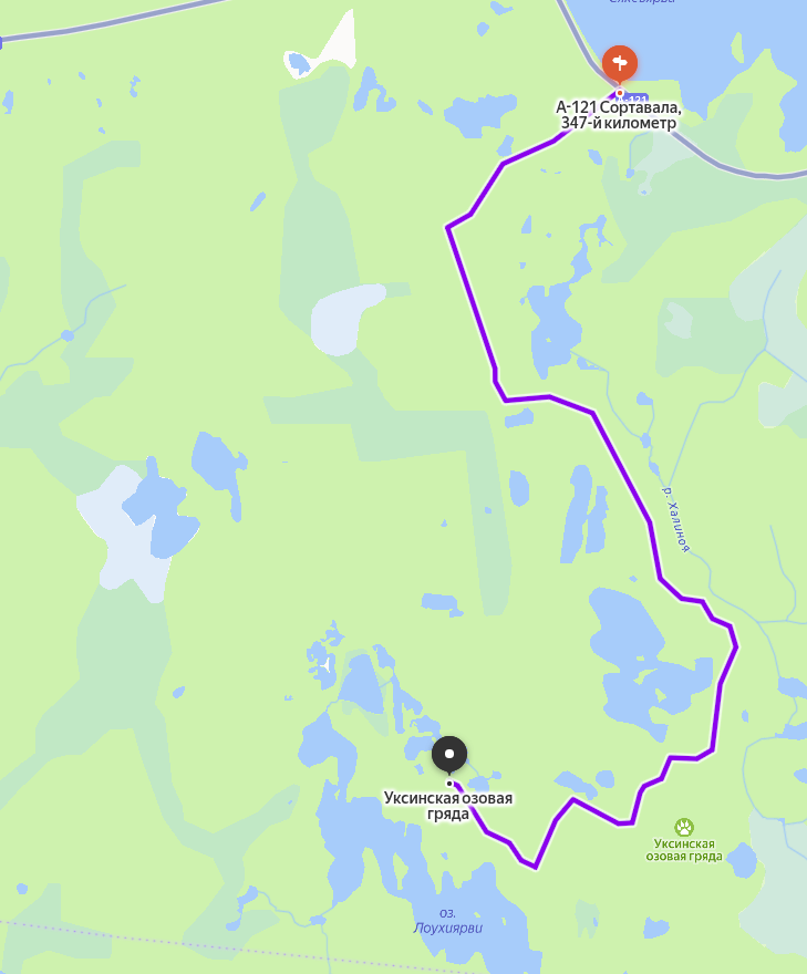 Маршрут то гряды.