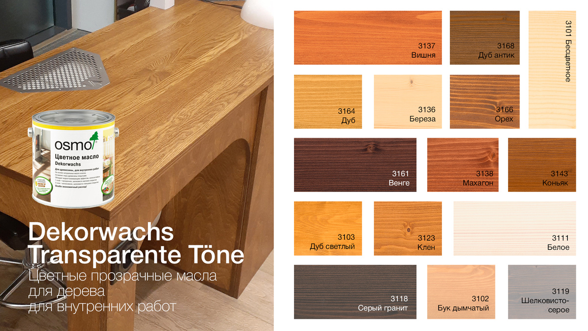 Osmo Dekorwachs Transparente Töne