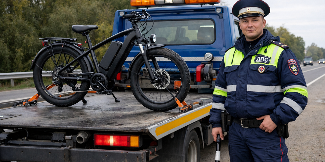 Эвакуация электровелосипеда в 2026 году, уже реальность.