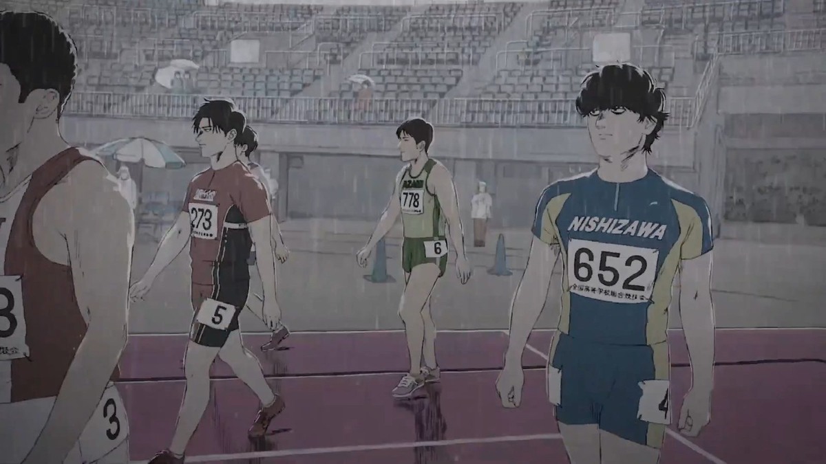 «Стометровка» (Hyakuemu) — полнометражное аниме 2025 года в жанрах спорт и драма; кадр из фильма «Стометровка», реж. Кэндзи Иваисава, 2025