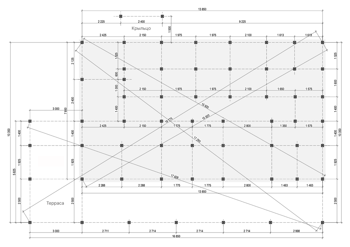 План свайного поля