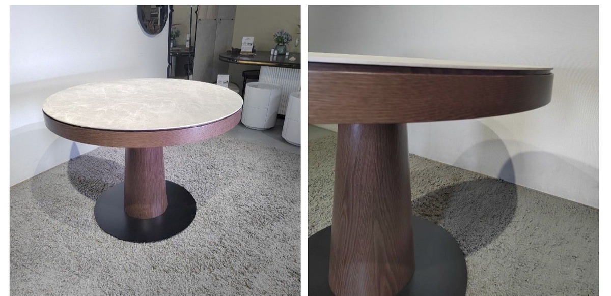 Стол Аделина с итальянским  керамогранитом и шпоном