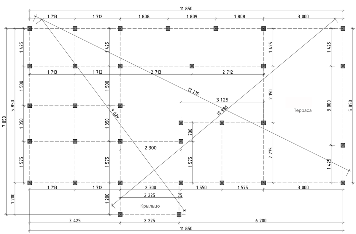 План свайного поля
