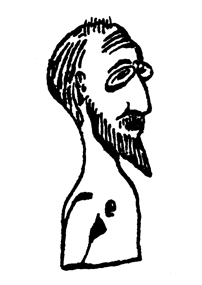 Эрик Сати, автопортрет 1913 года (из книги «Воспоминания задним числом»)