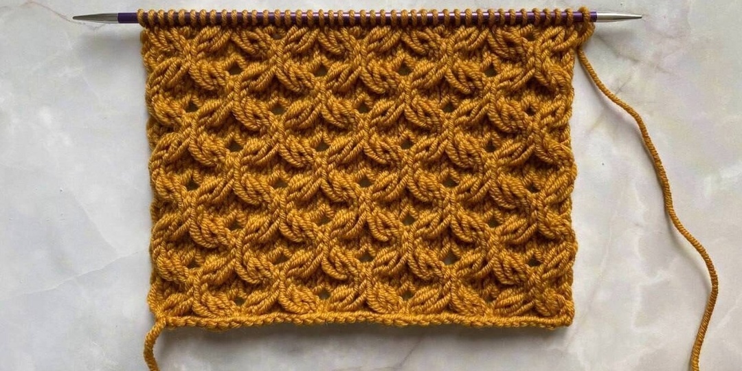 ШИКАРНЫЙ УЗОР СПИЦАМИ С 3Д ЭФФЕКТОМ