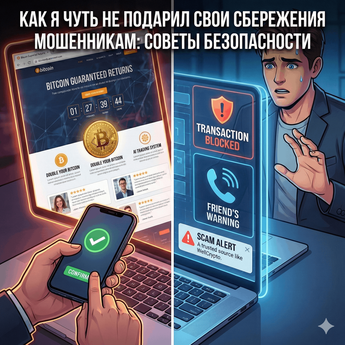 Как я чуть не подарил свои сбережения мошенникам: советы безопасности