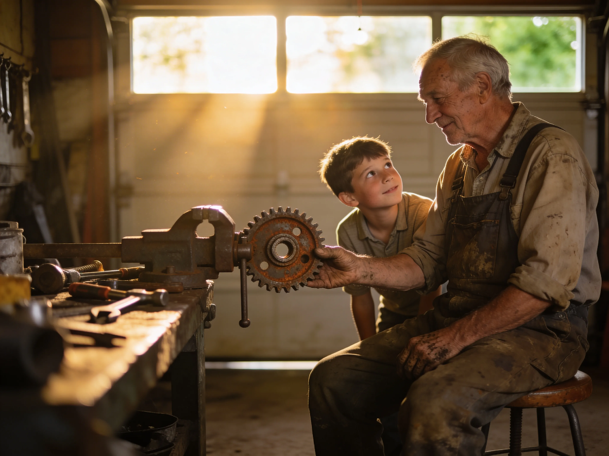 Внукам не нужны дорогие гаджеты — им нужно наше время и наши руки. Покажите им, как пахнет стружка, как точить дерево и как делать что-то настоящее. Именно такие моменты они запомнят на всю жизнь.