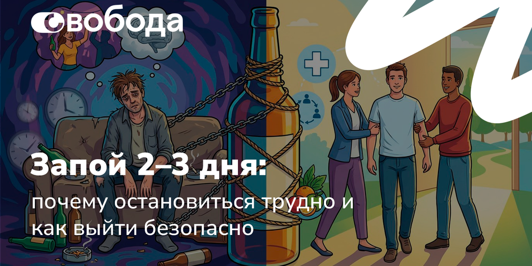Запой 2–3 дня: почему остановиться трудно и как выйти безопасно