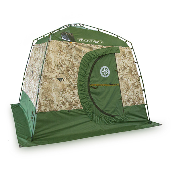Мобильная баня-палатка МОБИБА МБ-15 СП. Расцветка "Фирменный камуфляж"