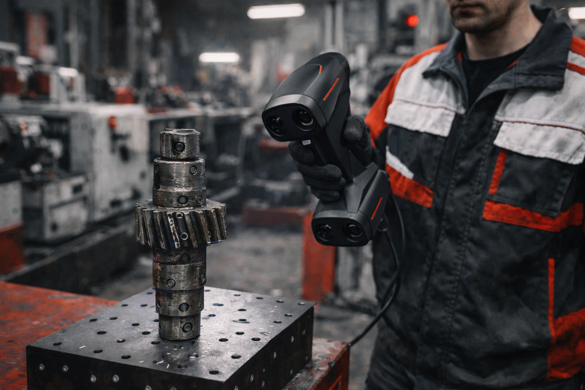 Промышленное 3D-сканирование детали: первый этап — быстро получить точную цифровую геометрию изношенного образца.