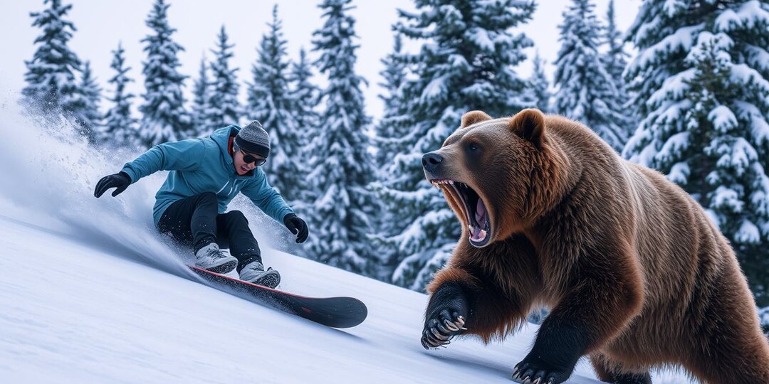 Медведь-шатун вышел на охоту: сноубордисту из Уфы чудом удалось спастись в схватке со зверем
