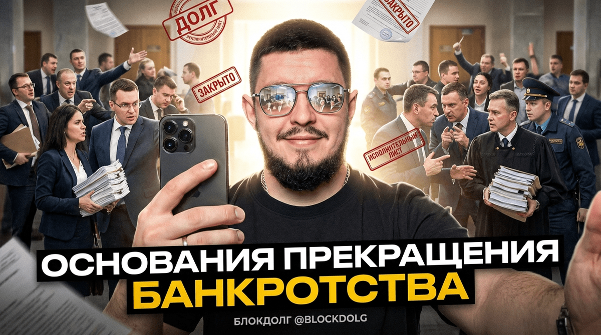    Разбор оснований прекращения банкротства для должника на примере физлица Максим