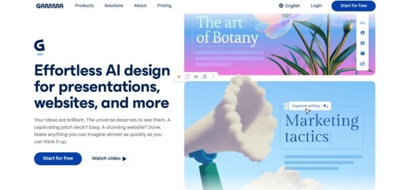 Gamma AI презентации