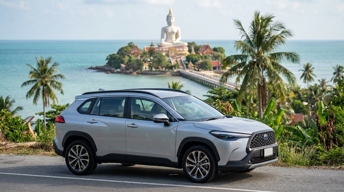 Автомобиль из проката в Самуи на побережье