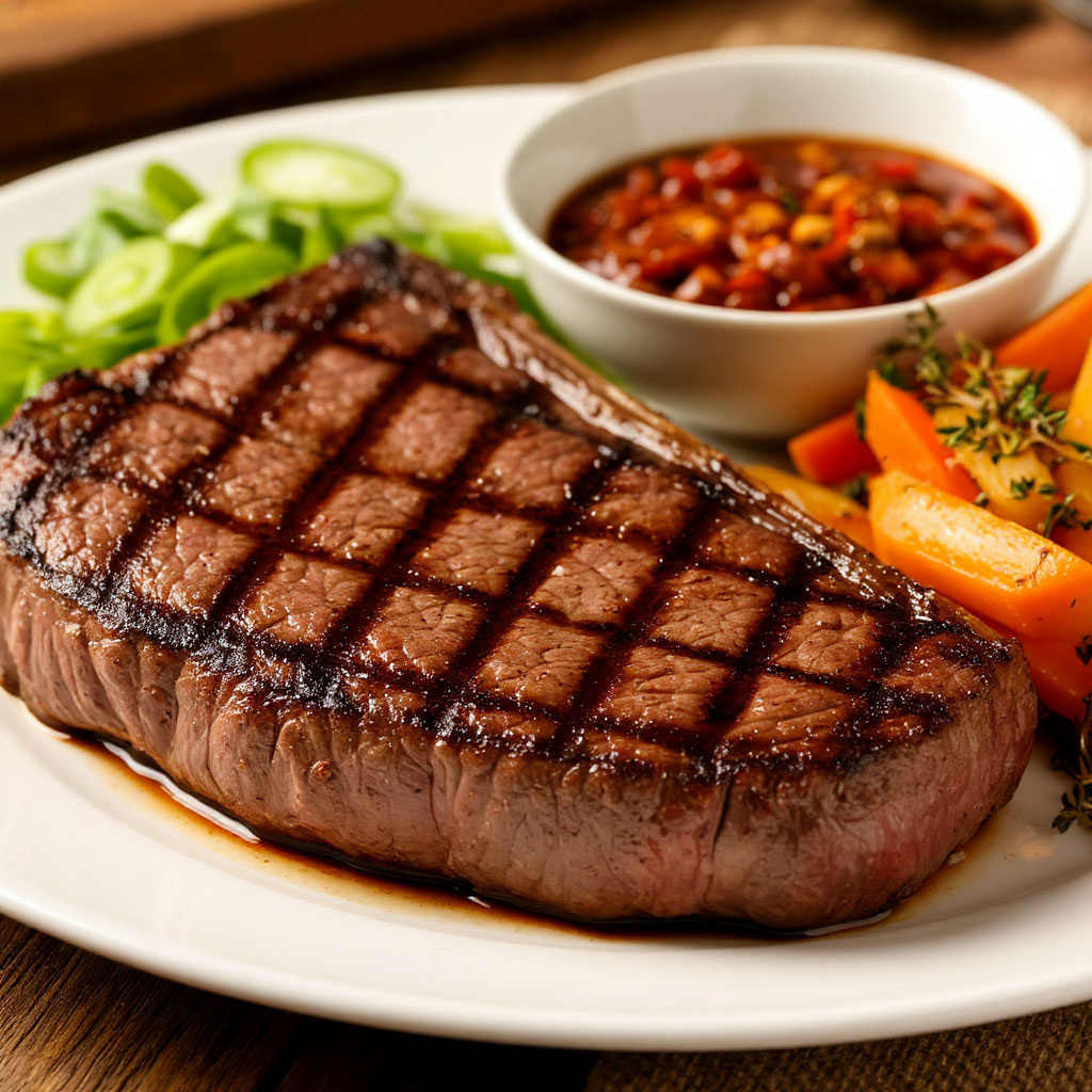 Гриль-стейк с маринадом из соевого соуса