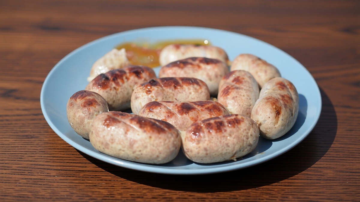 Домашние колбаски из индейки с сыром по технологии Су-вид (пальчики оближешь!)