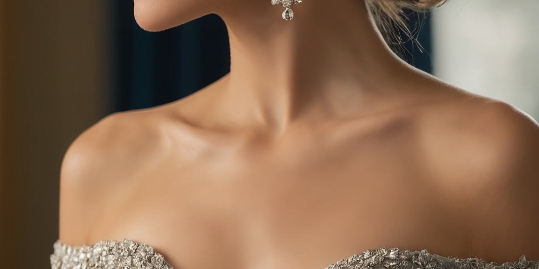 Как подобрать украшения к вечернему платью с открытыми плечами
