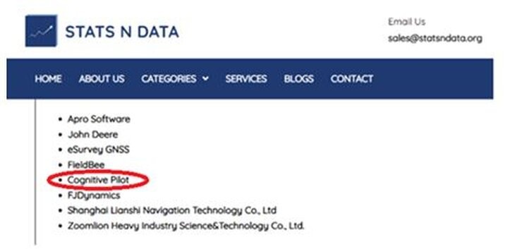 Список лидеров глобального рынка разработчиков систем автопилотирования сельхозтехники по данным Stats And Data.📷    Российская компания входит в глобальный список лидеров по разработкам аграрных технологий с ИИ
