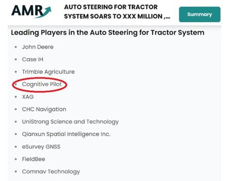 Источник: Archive Market Research.📷    Российская компания входит в глобальный список лидеров по разработкам аграрных технологий с ИИ
