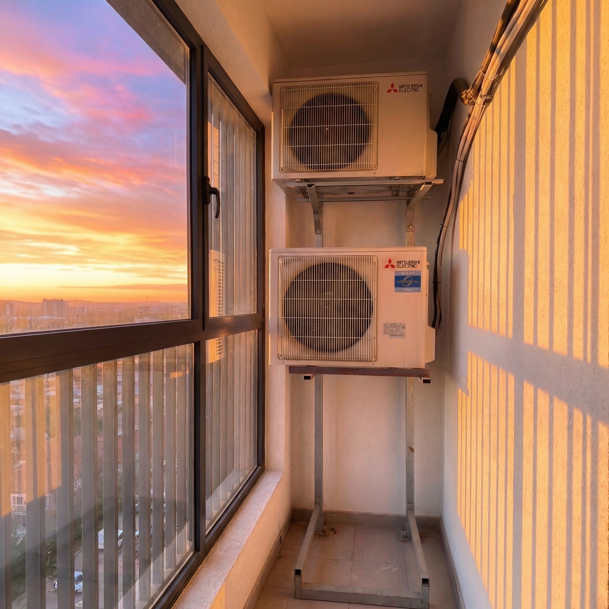 Кондиционеры Mitsubishi Electric на застекленном балконе: можно или нельзя