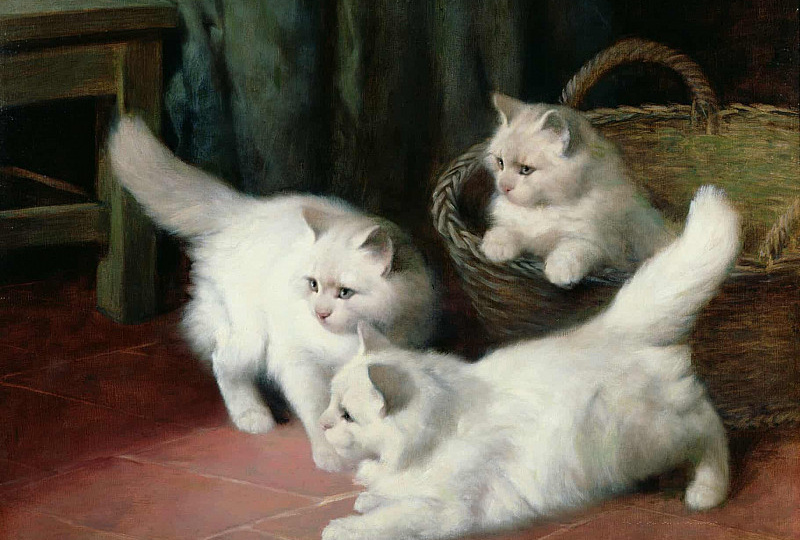 Кошки на картинах Артура Хейера