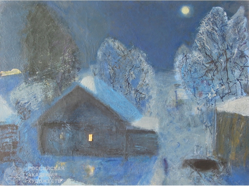 © Всеволод Акцынов. Озеро Отрадное. Картон, масло. 52 х 64см. 2000 г.