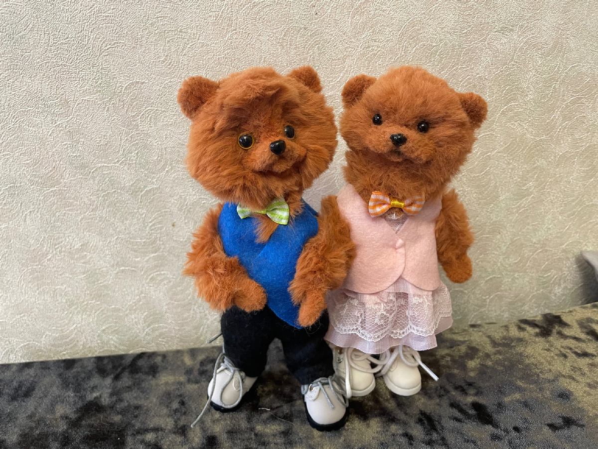 Медвежата из синельной проволоки