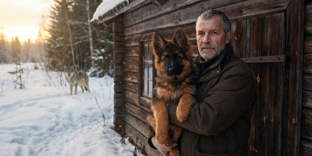 Волчица принесла щенка к дому и ушла. Лесник увидел – это не волчонок