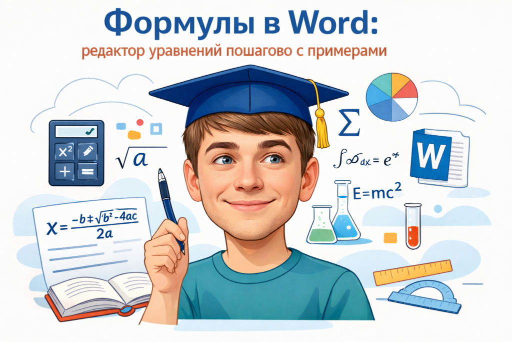    Пошаговый гид по использованию редактора формул в Word для курсовых работ. admin