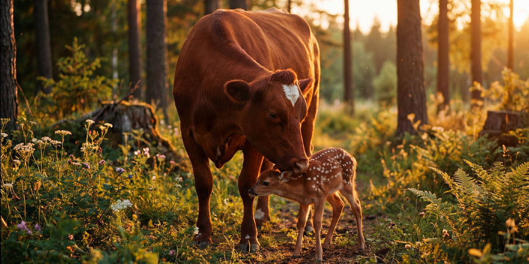 Корова теряла молоко и уходила в лес. Фермер увидел – кого она кормит