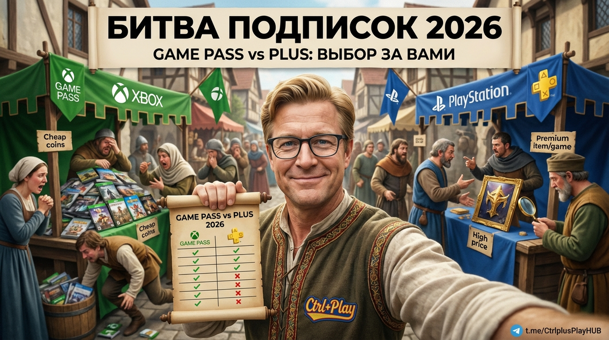 Сравнение подписок Xbox и PlayStation: Game Pass vs Plus в 2026

