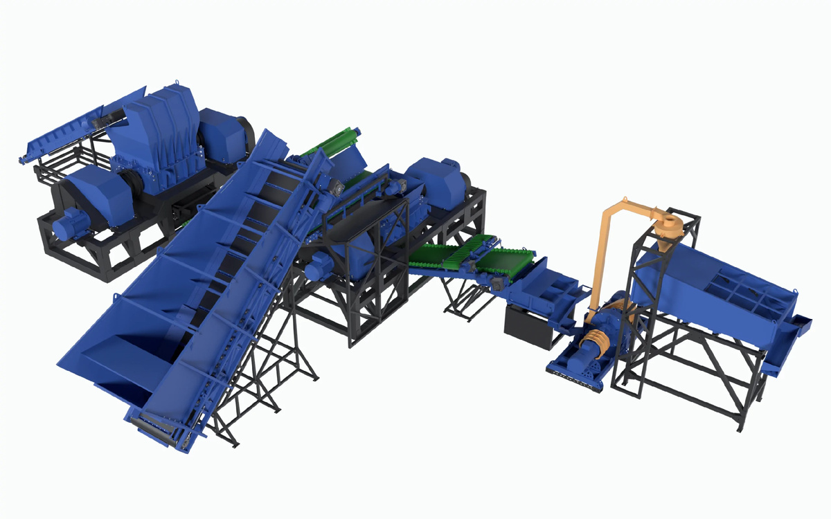 Конвейеры в линии переработки отходов ECOGOLDSTANDART