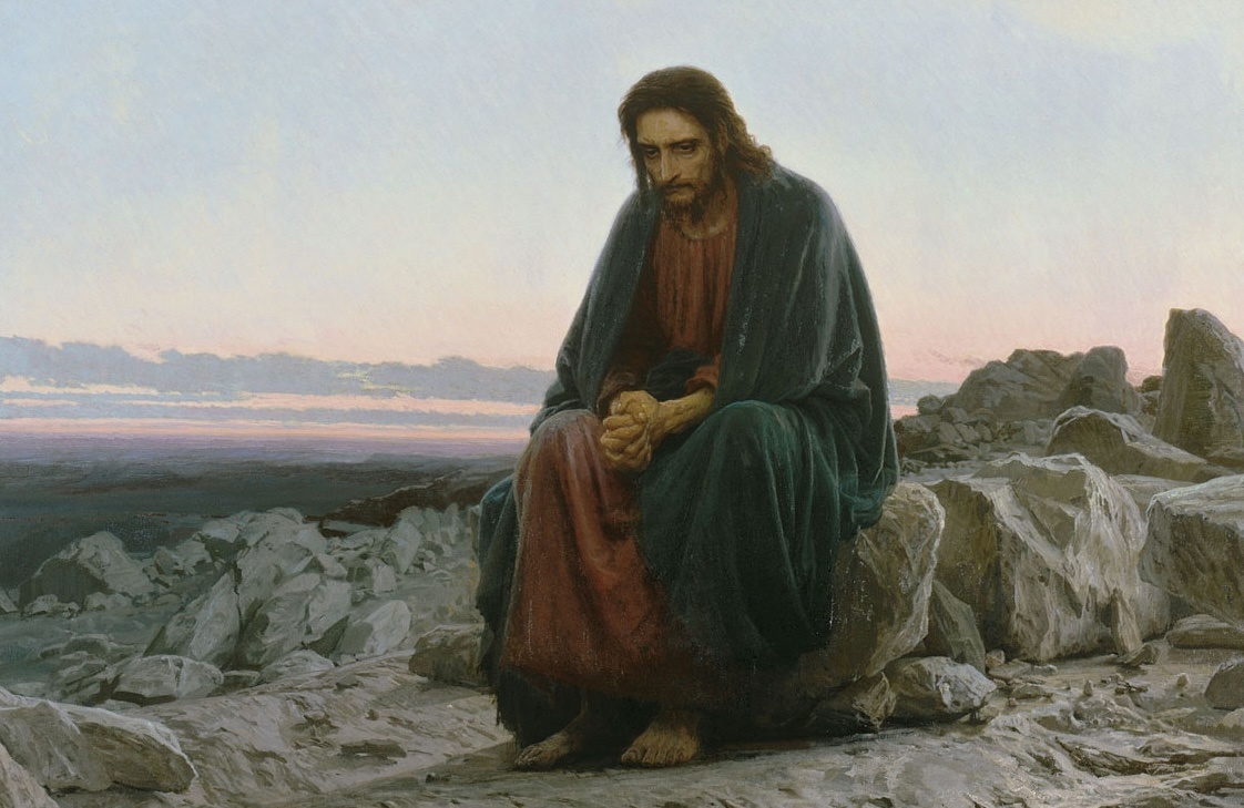 Христос в пустыне. И. Н. Крамской