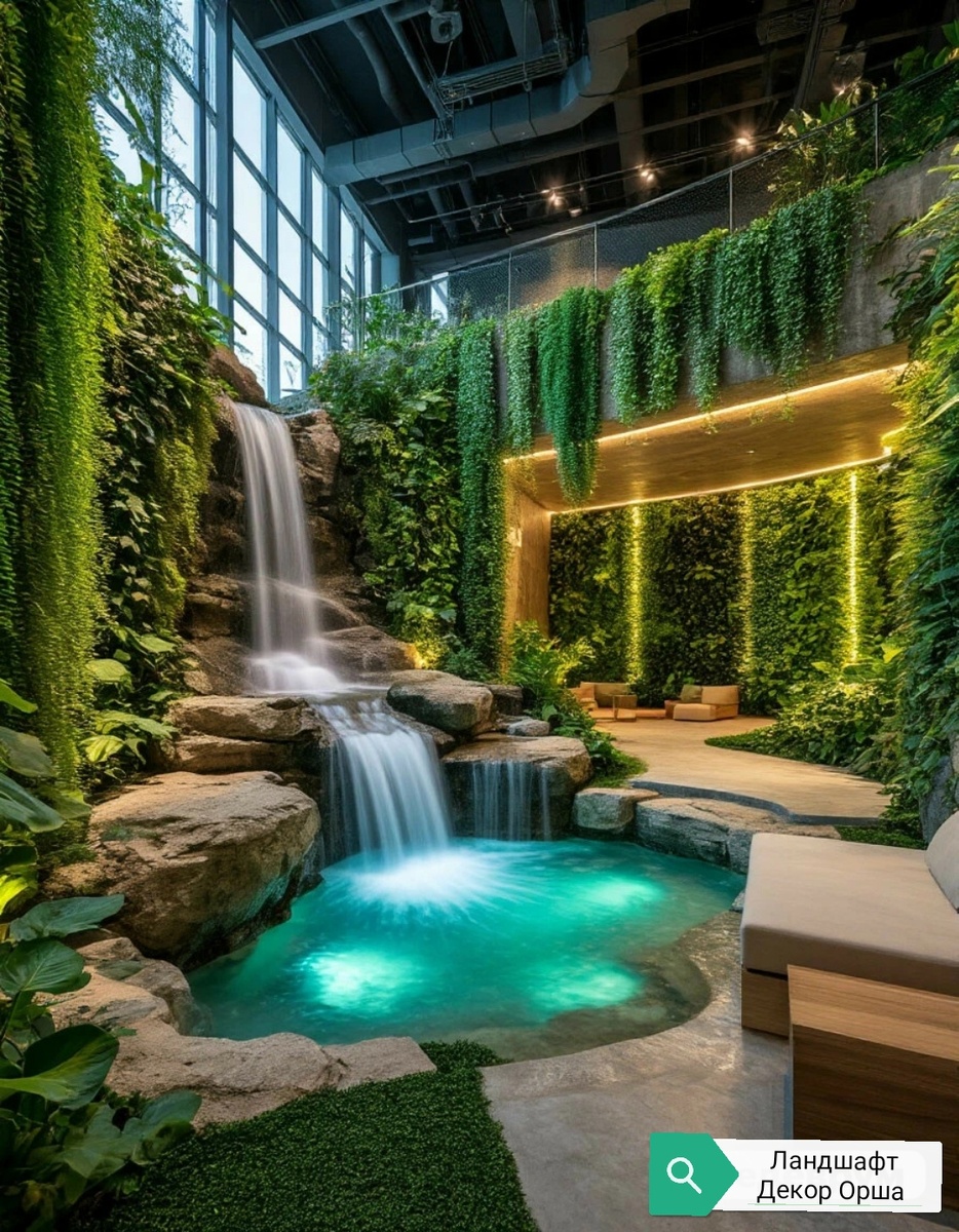 Концепт-проект экобионический лофт в интерьере и ландшафтном дизайне от ЛандшафтДекор Орша 