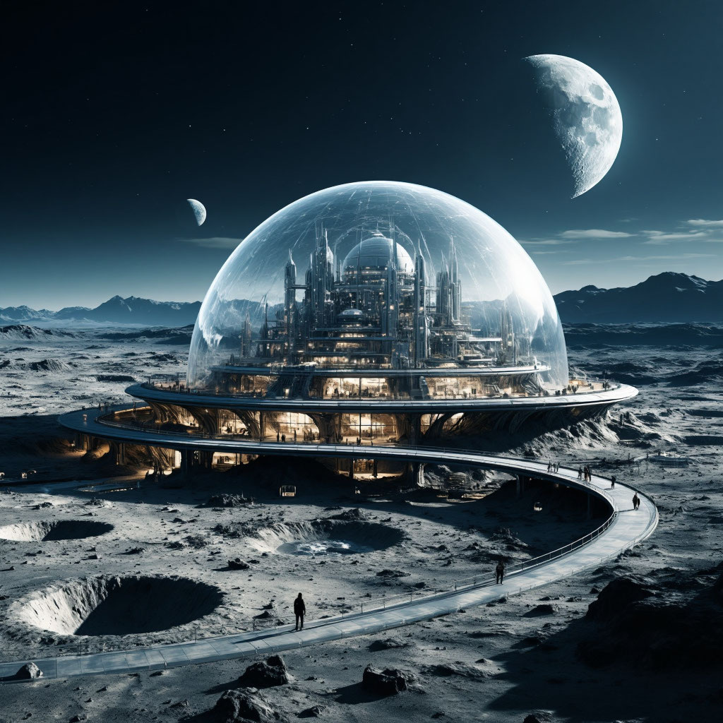 База на Луне. Фото: ИИ.